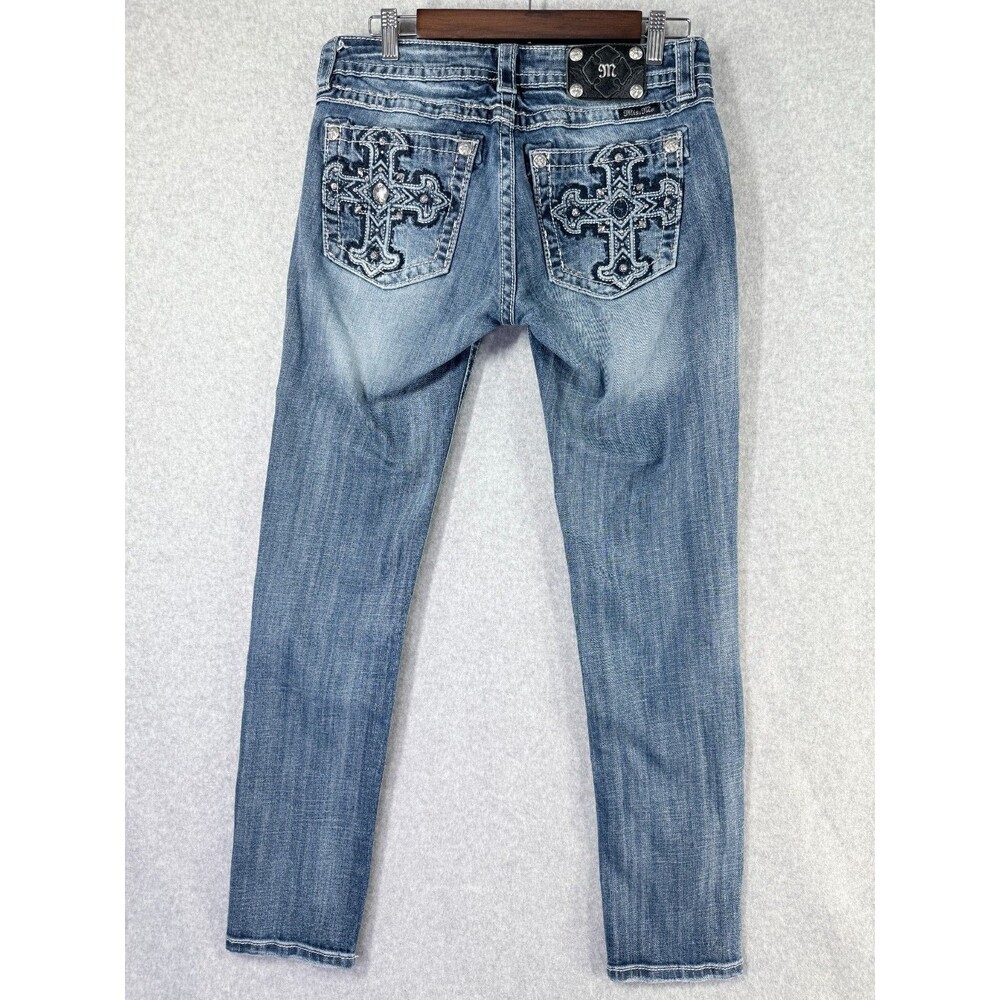 MISS ME Womens Jeans Size 30 (Fits 31 x 30)  Signature Skinny Cross Bling - Picture 3 of 15